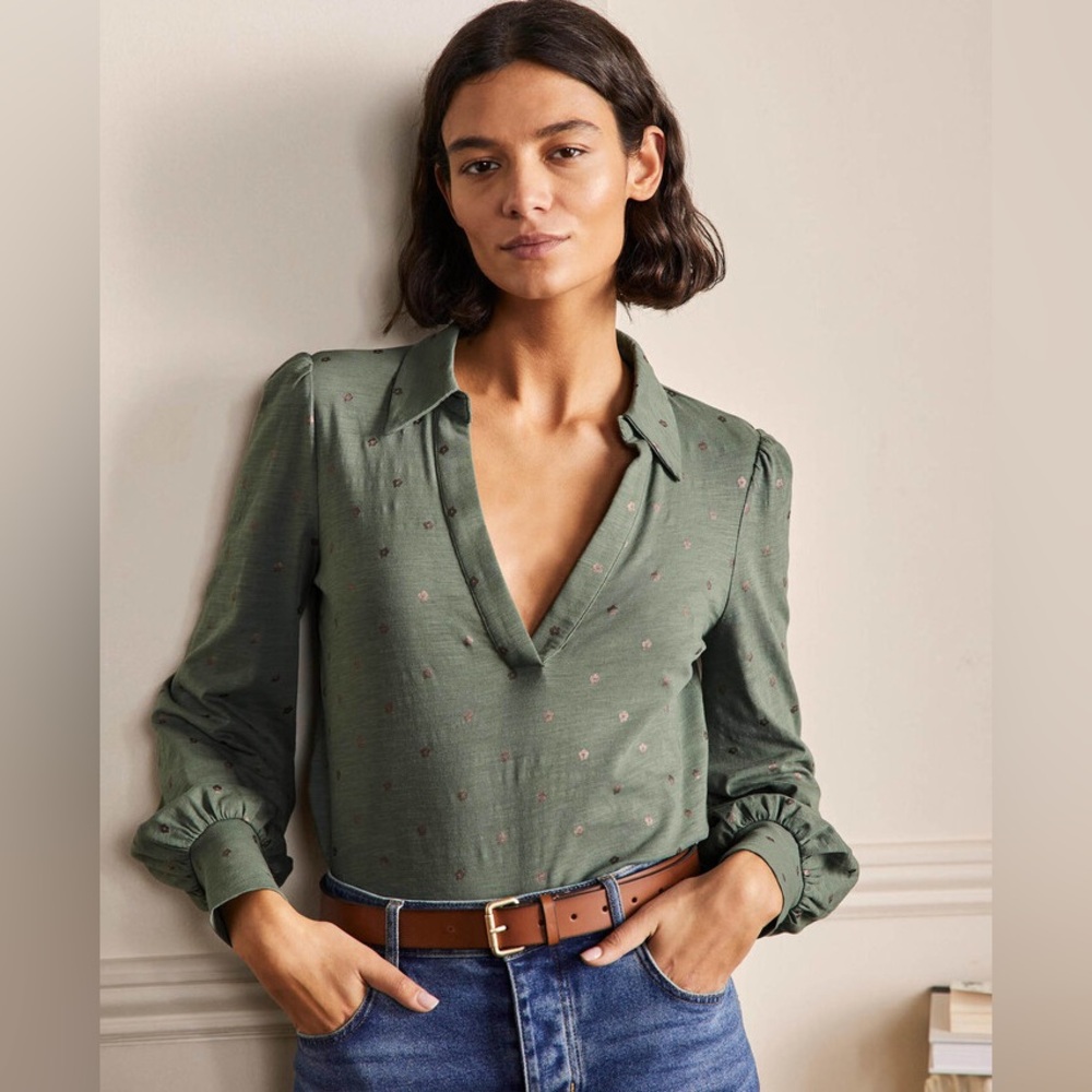 NWT Boden women’s cotton long sleeve top